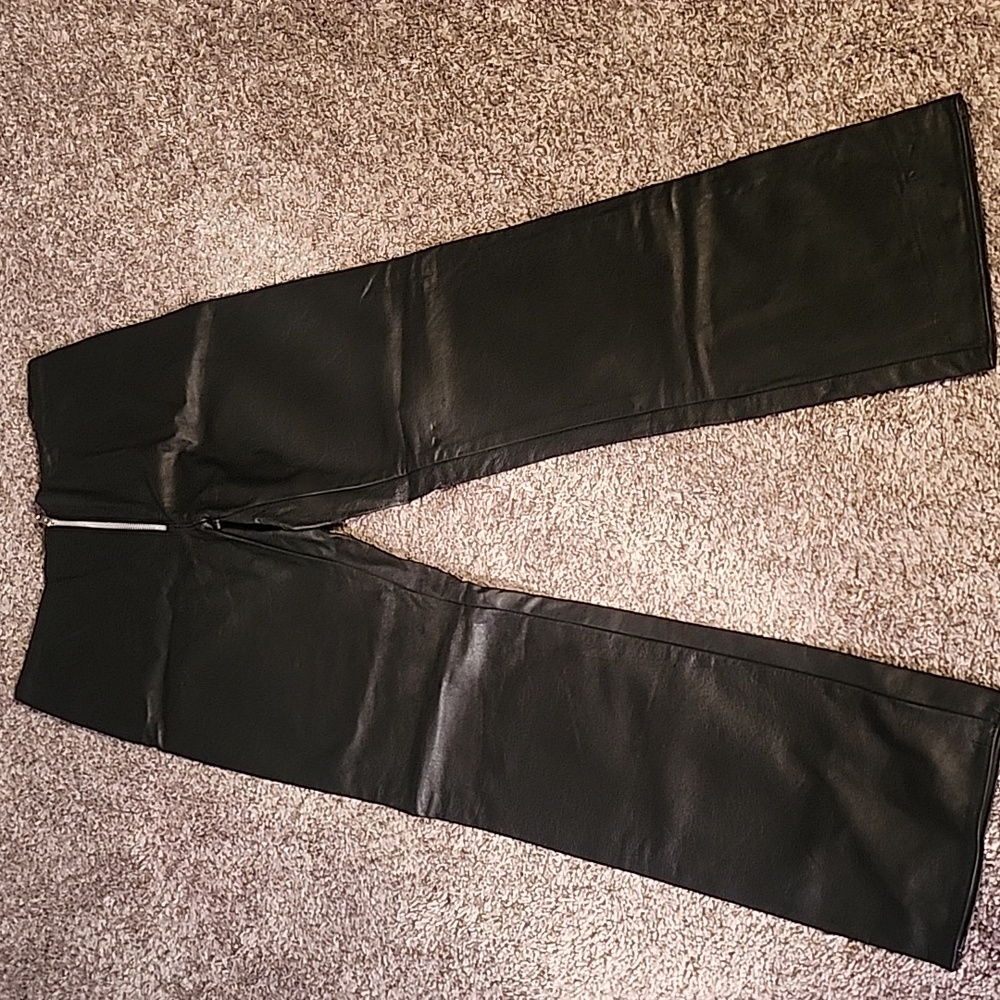 Elegant Moments Black Straight Leg Pants with Sleek Finish
